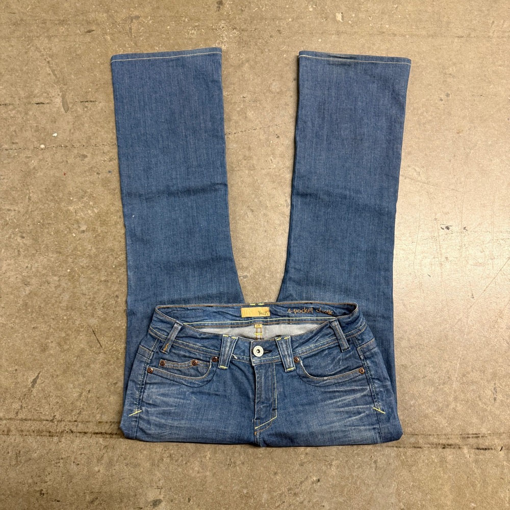 Yanuk 6-Pocket Classic Bootcut Jeans Medium Wash Blue Denim Size 28